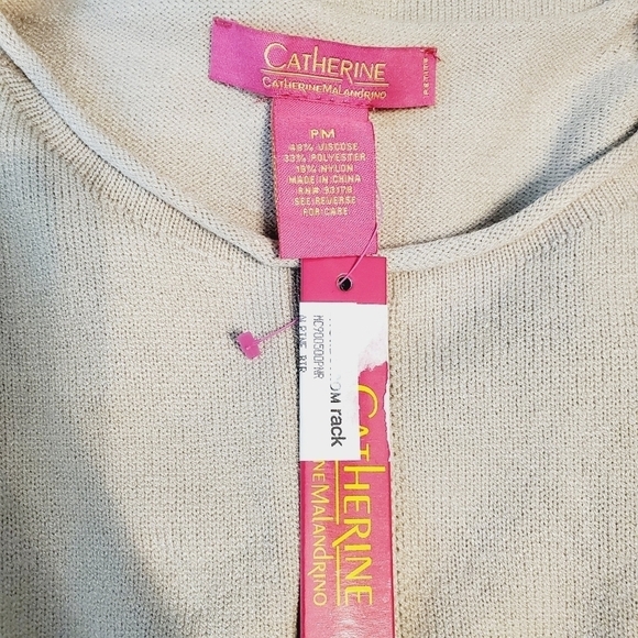 NEW Catherine Malandrino Beige High Low Split Side - Picture 4 of 4